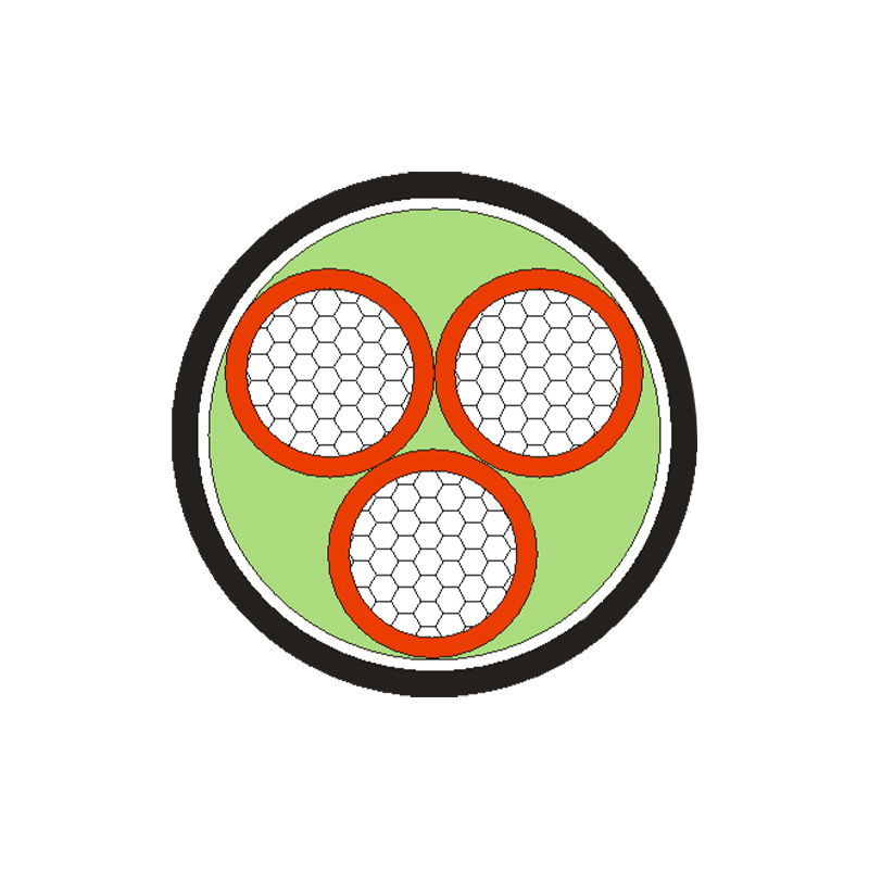 Cabo de alimentação isolado em XLPE/PVC para tensão nominal 0,6/1kV