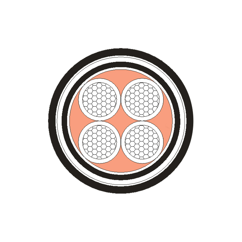 Cabo de alimentação isolado em XLPE/PVC para tensão nominal 0,6/1kV