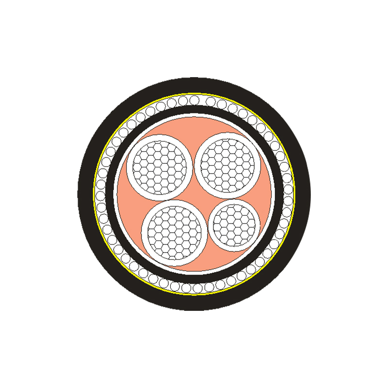 Cabo de alimentação isolado em XLPE/PVC para tensão nominal 0,6/1kV