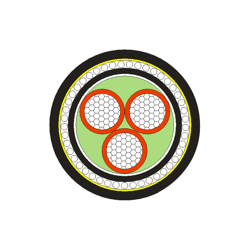 Cabo de alimentação isolado em XLPE/PVC para tensão nominal 0,6/1kV